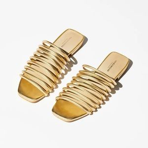 Vagabond Becky Multi Strap Sandal in Gold Size 8